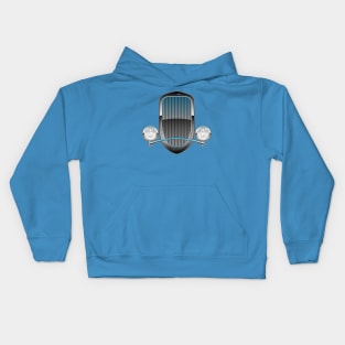 1930s Style Hot Rod Car Grill Kids Hoodie